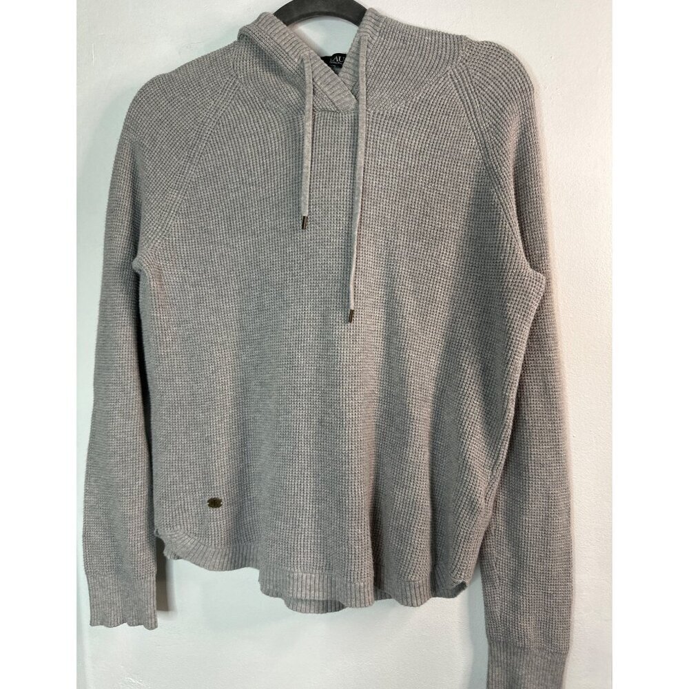 Lauren Ralph Lauren Women’s Waffle Knit Shirt Gray Y2K Thermal Top Size M Vtg